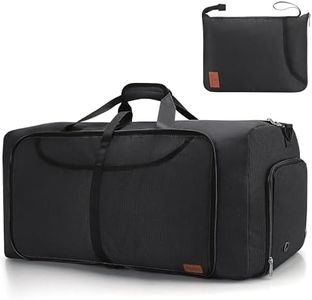 VS VOGSHOW Travel Duffle Bag, 120L Foldable Duffel Bag with Shoe Compartment, Extra Large Collapsible Travel Bag for Women Men, Water-Resistant Overnight Weekend Bag for Men Women (Black, 120L)