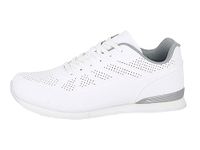 Dek Mens Penalty Lace Up Lightweight Lawn Bowling Shoes/Trainers White/Grey 9 UK