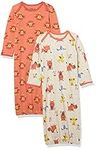 Amazon Essentials Disney | Marvel | Star Wars Baby Boys' Sleeper Gowns, Pack of 2, Lion King Play Eat Roar, 0-6 Months