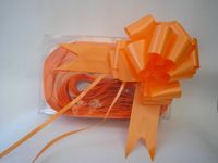 Pull Bows 30 x 30mm (1.5") Rapid Satin Ribbon ORANGE for Gift Decorations, Flower Bouquets & Arrangements, Baskets, Wedding Cars, Floral Tributes, Arts & Crafts, Christmas Hampers