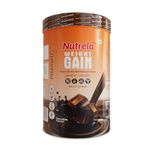 NUTRELA Weight Gainer-500G, Chocolate Flavour 20G Protein, 66.8 Carbs, 13 Vitamins & 12 Minerals With Khandsari Sugar Powder Ideal For Athlete, Men, Women & Kids Above 10 Year