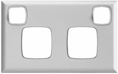 HPM Excel 2 Gang Powerpoint Coverplate, Matt White