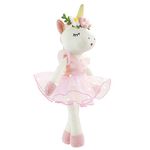 JUSTQUNSEEN Unicorn Stuffed Animals Plush Toy, Unicorn Toys for Girls, Unicorn Decorations for Girls, Birthday Easter Mother's Day Thanksgiving for Kids, Stuffed Animals for Girls (Pink)