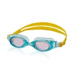 Speedo Unisex-Kid's Swim Goggles Hydrospex Ages 6-14 - Ceramic/Vermillion, One Size