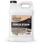 #1 Deck Premium Wood Fence Stain and Sealer - Semi-Transparent Fence Sealer - Light Walnut, 2.5 Gallon
