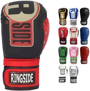 Ringside Apex Flash Boxing Training Sparring Gloves, BK/RD, 16 oz