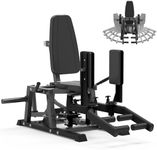 GarveeLife Hip Abductor Machine, Inner and Outer Thigh Machine, Abductor Adductor Machine, Hip Abduction Machine with 6 Levels Gear System & 4-Position Backrest Adjustment, Home Gym Equipment - Black