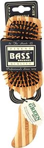 BASS BRUSHES Bamboo Wood Hair Brush Semi S Shaped