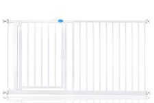 Bettacare Auto Close Pet Gate, 154.5cm - 161.2cm, White, Pressure Fit Stair Gate for Dog & Puppy, Safety Barrier for Doors Hallways and Spaces, Easy Installation