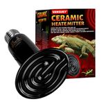 VANSUKY 50W Ceramic Heat Emitter for Reptiles, Amphibians, Dogs, Cats, and etc - No Light Infrared Heat Lamp for Terrariums and Vivarium