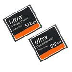 512MB Ultra Compact Flash Memory Card 512MB CF Card Industrial for DSLR Camera Card (2PACK)