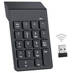 MZFANG Wireless Number Keypad Numeric Pad 18 Keys keyboard with 2.4G Mini USB Receiver Portable Slim Input Devices for Laptop Desktop Notebook PC Tablet Computer Windows System