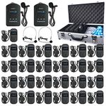 EXMAX EXD-101 2.4GHz Wireless Tour Guide/Monitoring Audio System with Charging Case for Tour Guide,Tourism,Conference,Training,Church(4 Transmitters 56 Receivers with 64-slot Charging Case)