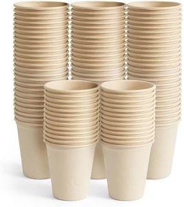 HAAGO 100 Bicchieri di Canna da Zucchero Ecologici Biodegradabili e Compostabili a Casa - Come Bicchieri di Carta, Bicchieri Usa e Getta - 370 ml