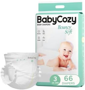 Baby Diapers Size 3(16-28lb),66 Count Babycozy Dry Disposable Diapers,Bouncy Soft Diapers Hypoallergenic Without Chlorine, Eco Friendly,Stop Overnight Diapers Leak