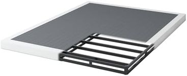NHODIR Queen Box Spring 3 Inch Low Profile Heavy Duty Metal Mattress Foundation with Fabric Cover,Easy Assembly,Non-Slip, Noise-Free