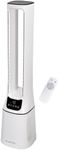 Russell Hobbs Bladeless Quiet Tower Fan with Remote Control, 105cm Tall, 10 Speed Settings, 12 Hour Adjustable Timer, Oscillating Fan 22W, White, 2 Years Guarantee