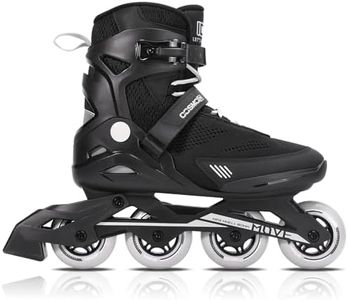 COSMOID Men's Adult Fitness Inline Skate-Roller Skates Blades Adult Male, Indoor Outdoor Black,Size 5-12,Move