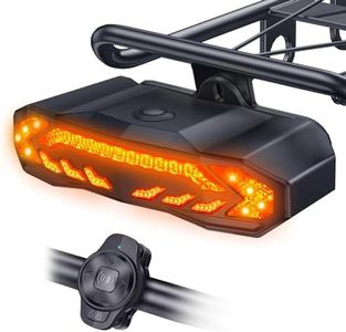 Onvian Smart Bike Tail Light with Turn Signals, Rechargeable Bicycle Horn Bike Alarm with Remote, Auto-Sensing Bike Turn Signals Light Alarm (Seatpost Mount1)