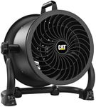 CATERPILLAR CAT HVD-9AC - 9" High-velocity Drum Air Circulator Fan with 360-degree Pivoting Head and Dual Ball Bearing 4-speed Motor, Black