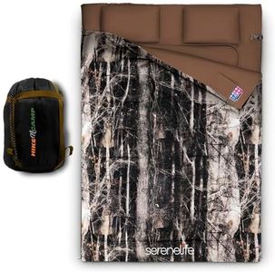 Camping Sleeping Bag, Double Sleeping Bag, Lightweight & Weatherproof- for All Ages, Backpacking Warm Weather Sleeping Bag- Hiking