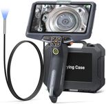 Teslong Ultra-Thin 3.9mm Industrial Endoscope with Lights, 6" IPS Screen Hnadle Borescope Automotive Mechanic Inspection Camera with 6000mAh Battery, 5FT Flexible Waterproof Gooseneck Probe