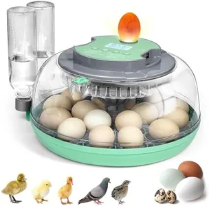 Unidevice 18 Egg Incubator with Automatic Egg Turning and Humidity Control - Chicken Incubators for Hatching Eggs with Egg Candler, 360° View for Chicken, Duck, Goose and Quail Eggs