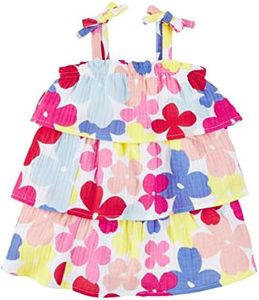 Mud Pie Girls Floral Tiered Dress, Multi, 2T