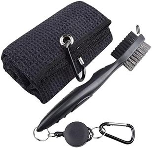 Berfea Club de Golf Cepillo Ranura Limpieza Doble Cara Putter cuña Bola surco Kit Limpiador con Clip de Bucle de Espiga