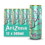 Arizona Green Iced Tea with Honey, Pack of 12 x 500ml Cans, Delicious Fruit Iced Tea Drink, No Artificial Colours, No Artificial Preservatives