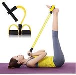 MOROVIK Pull Reducer Training Bands 4 Tubes Body Trimmer Pedal Exerciser Yoga Crossfit Exercise, Arm Exercise, Tummy Body Building Training Women and Mens (Yellow) (Multi)