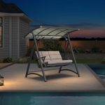 PURPLE LEAF 2 Person Porch Swing Pa