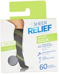 Sheer Relief Womens 60 Denier Trouser Socks Hosiery, Black