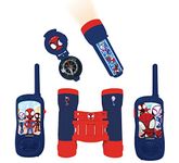 Lexibook, Spidey & His Amazing Friends, Complete adventurer set, for kids, 120m walkie-talkies, Binoculars, Flashlight, Compass, Red/Blue, RPTW11SP