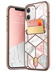 i-Blason Cosmo Wallet Slim Designer Wallet Case for iPhone 12 Mini (2020), 5.4" Marble