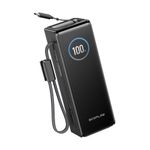 EcoFlow Laptop Power Bank 25000mAh 170W, Built-in Two 100W Retractable Cables, Portable Charger 100W USB C Battery Pack Travel Charger for iPhone 17/16/15 Series, Samsung Galaxy, MacBook, iPad, Black