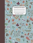 Autumnal Woodland Composition Notebook - 8.5x11 Inches, 104 College Ruled Lined Pages - Cottagecore Aesthetic - Duck Egg Blue-Green: Journal For School, College, Planning & Creative Writing