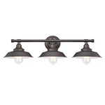 Westinghouse Lighting 63434 Iron Hill Three-Light Indoor Wall Fixture, Oil Rubbed Bronze Finish with Highlights