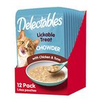 Delectables Chowder Lickable Wet Cat Treats - Chicken & Tuna - 12 Pack