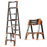 RIKADE Telescoping Ladder, A-Frame 