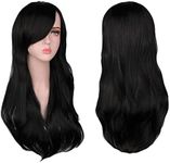 AOMIG Long Wavy Black Wigs for Wome