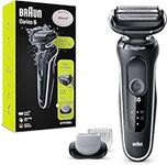 Braun Series 5 51-W1600s Electric Shaver for Men with EasyClick Body Groomer Attachment, EasyClean, Wet & Dry, Rechargeable, Cordless Foil Razor, White, Rated Which Best Buy