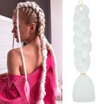 Herina White Braiding Hair Extensio