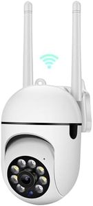 LuLuanping Cámara Vigilancia WiFi Exterior 360°, Cámara IP Vigilancia de Seguridad, AI Detección de Humana, Seguimiento Automático, Sirena, Visión Nocturna Color, Audio Bidireccional (Blanco)