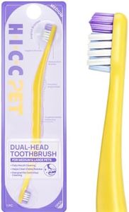 HICC PET Dog Toothbrush with Vet-Recommended, Triple Bristle, Ergonomic Design, Improves Oral Hygiene, Deep Teeth Cleaning, Gum & Dental Care, Dual-Head Pet Toothbrush for Dogs & Large Cats