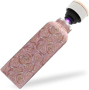 UVBRITE Beam Self-Cleaning UV Water Bottle - 24 Oz Insulated Stainless Steel Bottle - Rechargeable Sterilizing Bottle with Safety Lock Push Button Quick Purification for Safe Drinking Water Anywhere