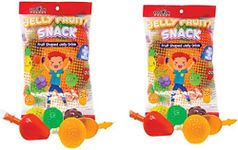 Fusion Select Jelly Fruit Snack Jelly Fruits Hit or Miss Challenge - Fruit-Shaped Jelly- Assorted Flavors, Strawberry, Orange, Apple, Pineapple, Grape, Mango (2 Bags)