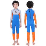 Dizokizo Kids Wetsuit for Girls Boys Toddlers 2.5mm Neoprene Long Sleeve Swimsuit Thermal Full Wet Suits for Swimming Diving Snorkeling Surfing Kayaking