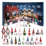 2024 New Christmas Gnome Advent Calendar, 24 Pieces Gnome Christmas Countdown Calendar, 24 Days Christmas Gonks Advent Calendar Decoration, Dwarf Doll Collectible Toy Figures (B)