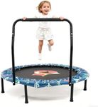 38" Kids Trampoline with Foldable Bungee Rebounder and Safety Padded Cover Mini Trampoline for Indoor and Outdoor use (Green)